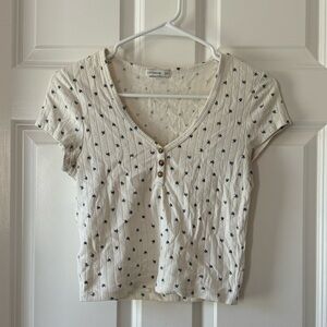 Super cute floral cotton on shirt